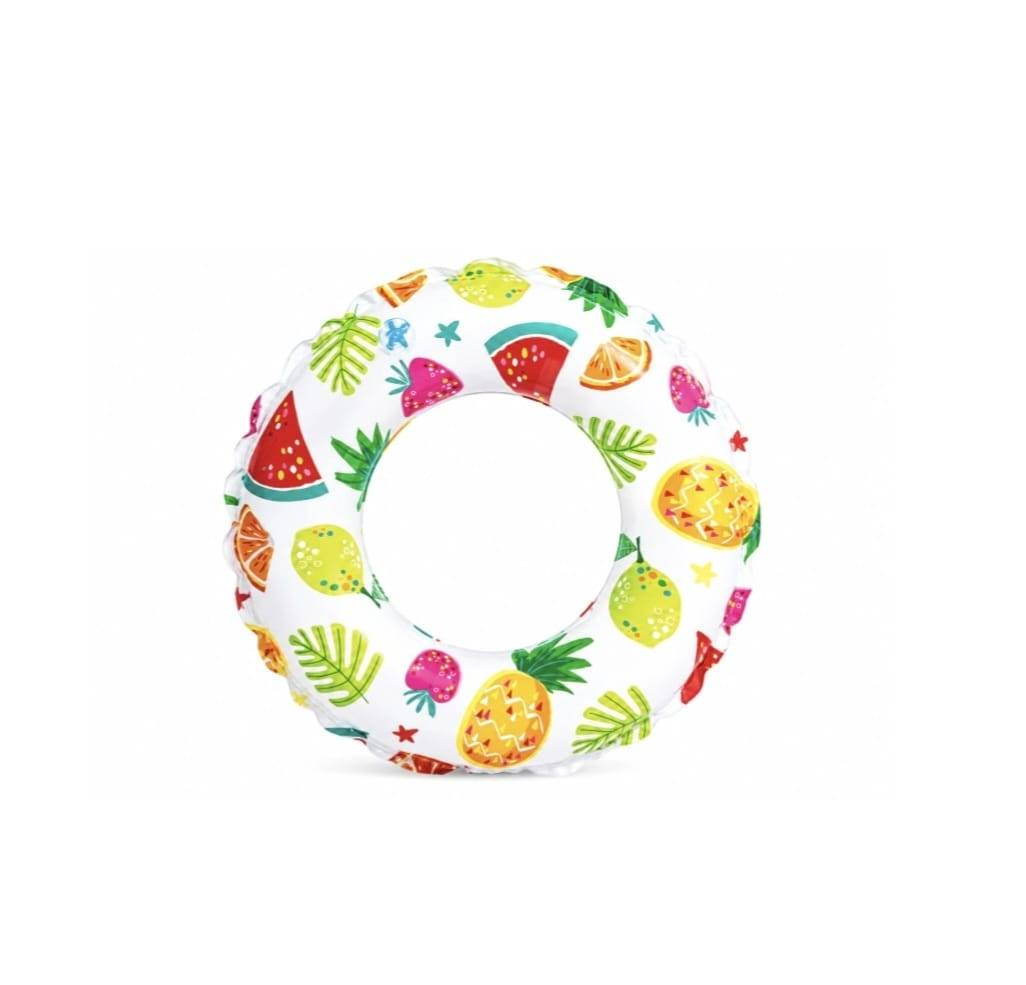 Colac Gonflabil copii, model de Vara, Intex, multicolor, 51 cm, 3 ani - 6 ani