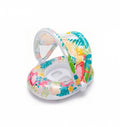 Colac gonflabil copii, model Flamingo, cu chilotel si parasolar, multicolor, 70 cm, 1 an+