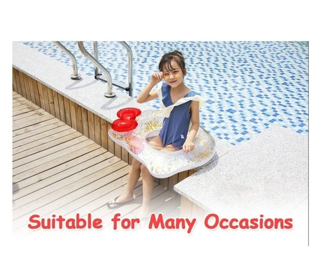 Colac gonflabil, Model Hello Kitty, transparent, 70 cm