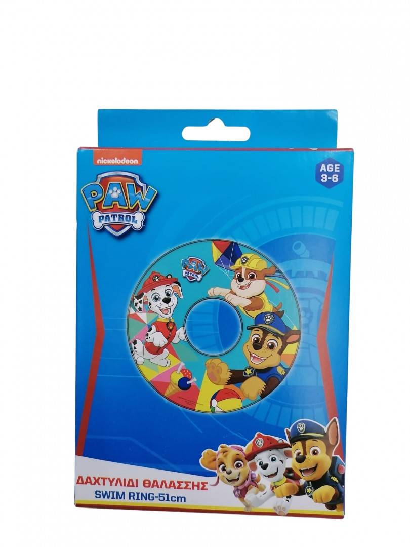Colac gonflabil, model Paw Patrol, multicolor, 51 cm, 3 ani - 6 ani