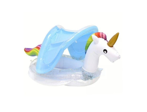 Colac gonflabil, model Unicorn, protectie solara, 85 cm | Masha Shop