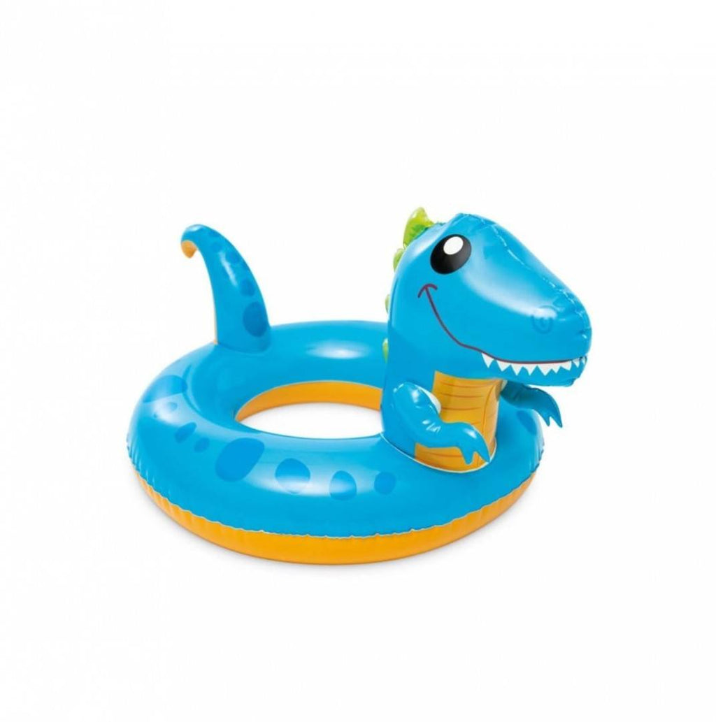 Colac gonflabil pentru copii, model Dino,  Intex, 81 x 58 cm, multicolor, 3 ani - 6 ani