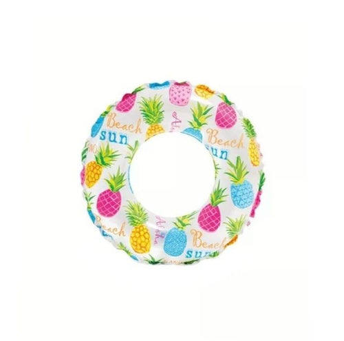 Colac gonflabil Intex pentru inot, model Ananas, multicolor, 51 cm, 3 ani+ | Masha Shop
