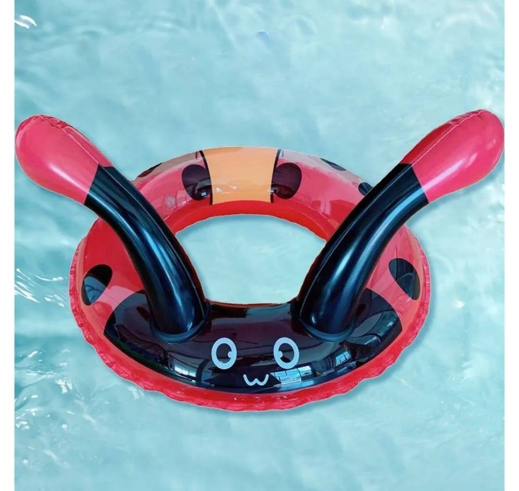 Colac gonflabil pentru inot, model Buburuza, multicolor, 60 cm, 3 ani+