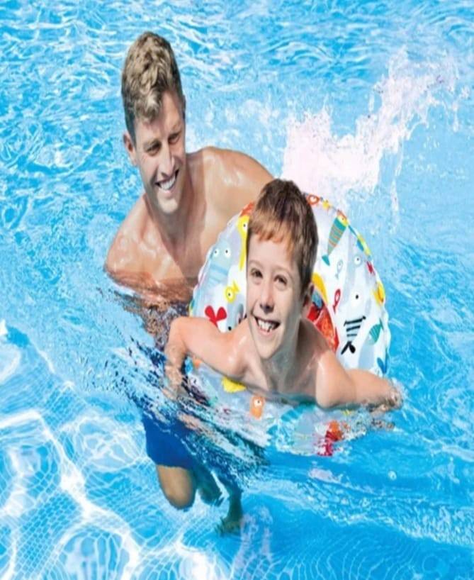 Colac gonflabil pentru inot, Intex, model Pestisori, multicolor, 51 cm, 3 ani+
