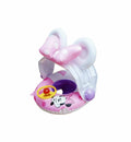 Colac multifunctional, model Minnie Mouse, cu parasolar si volan, tip barcuta, roz, 9 luni-3 ani