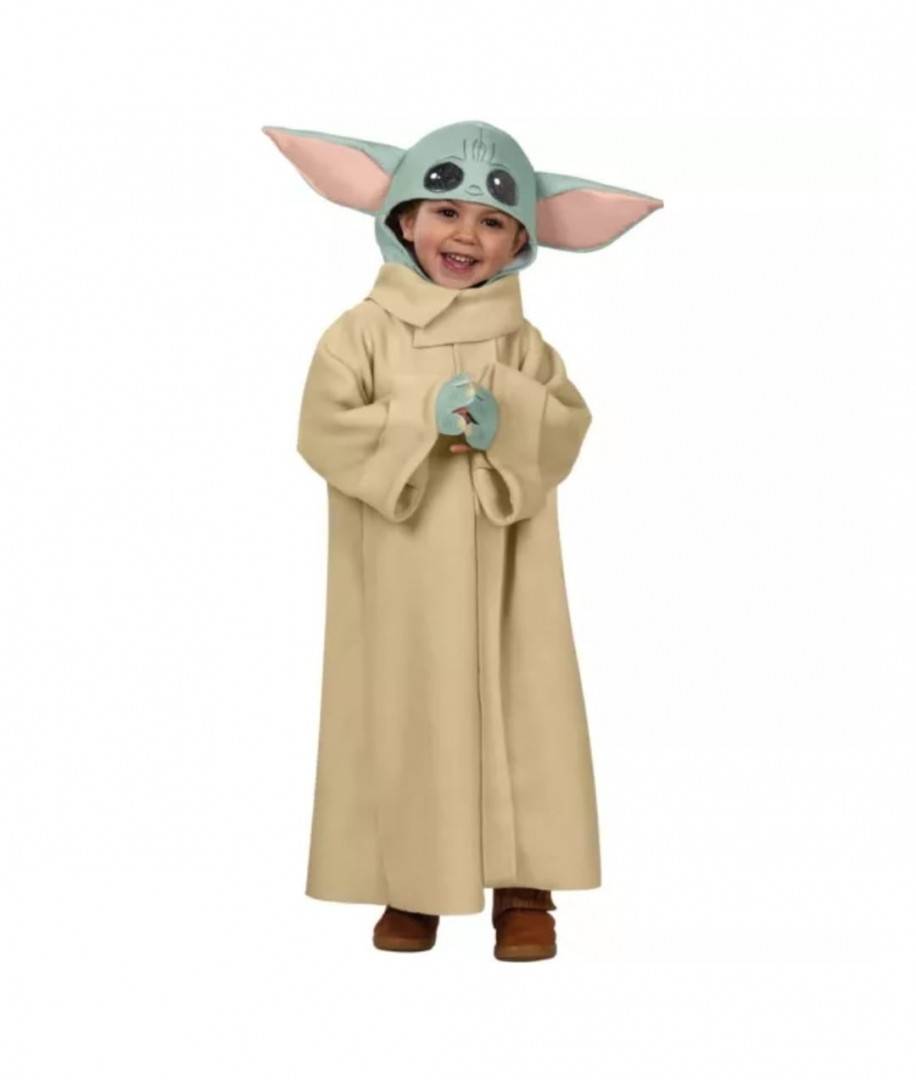 Costum Baby Yoda pentru copii, textil, multicolor, 4 ani - 5 ani