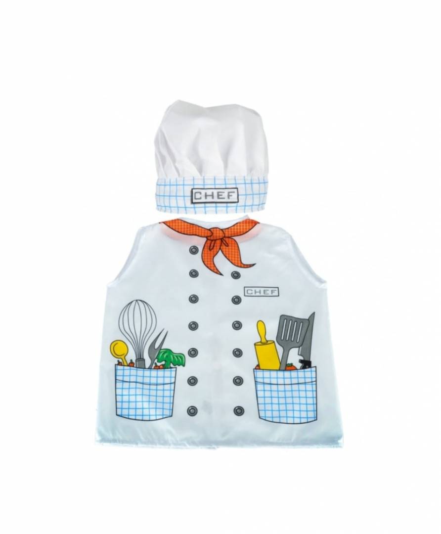 Costum carnaval copii, Brutar, alb/multicolor, 3 ani - 4 ani