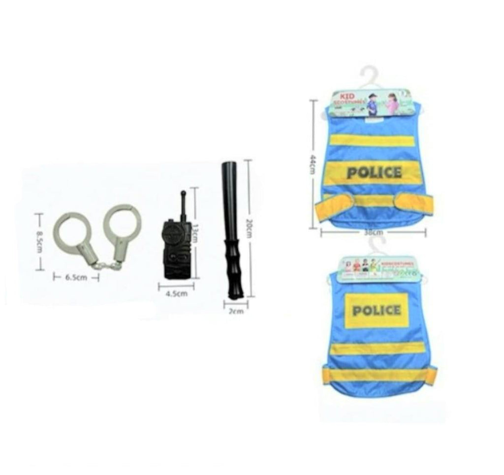 Costum carnaval copii, Politist, cu 3 accesorii, multicolor, 3 ani - 4 ani