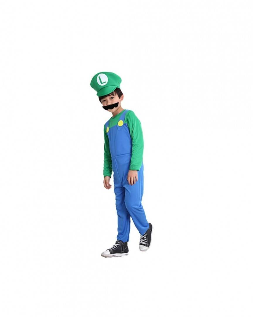 Costum de carnaval pentru copii, Super Luigi, multicolor, 3 ani - 8 ani