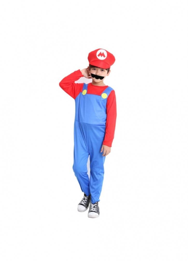 Costum de carnaval pentru copii, Super Mario, multicolor, 3 ani - 8 ani