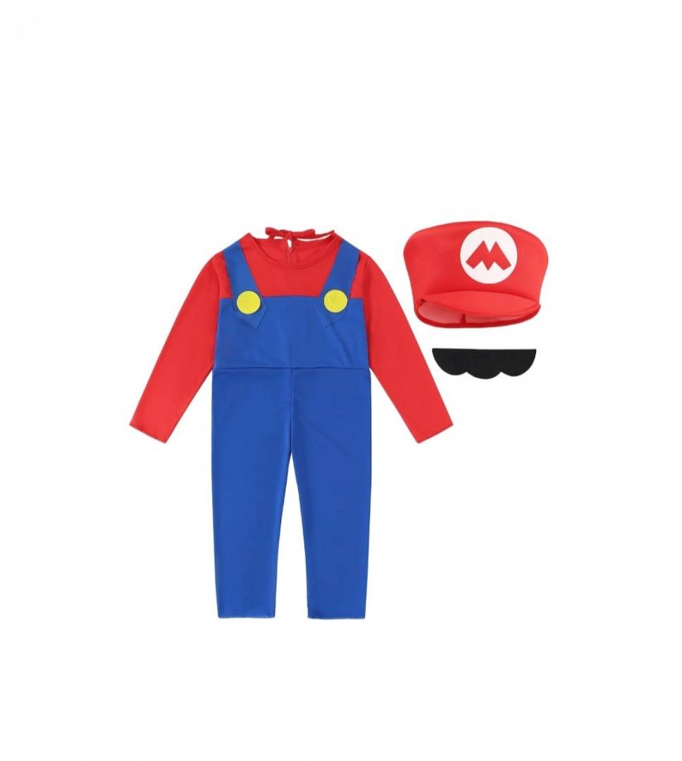 Costum de carnaval pentru copii, Super Mario, multicolor, 3 ani - 8 ani