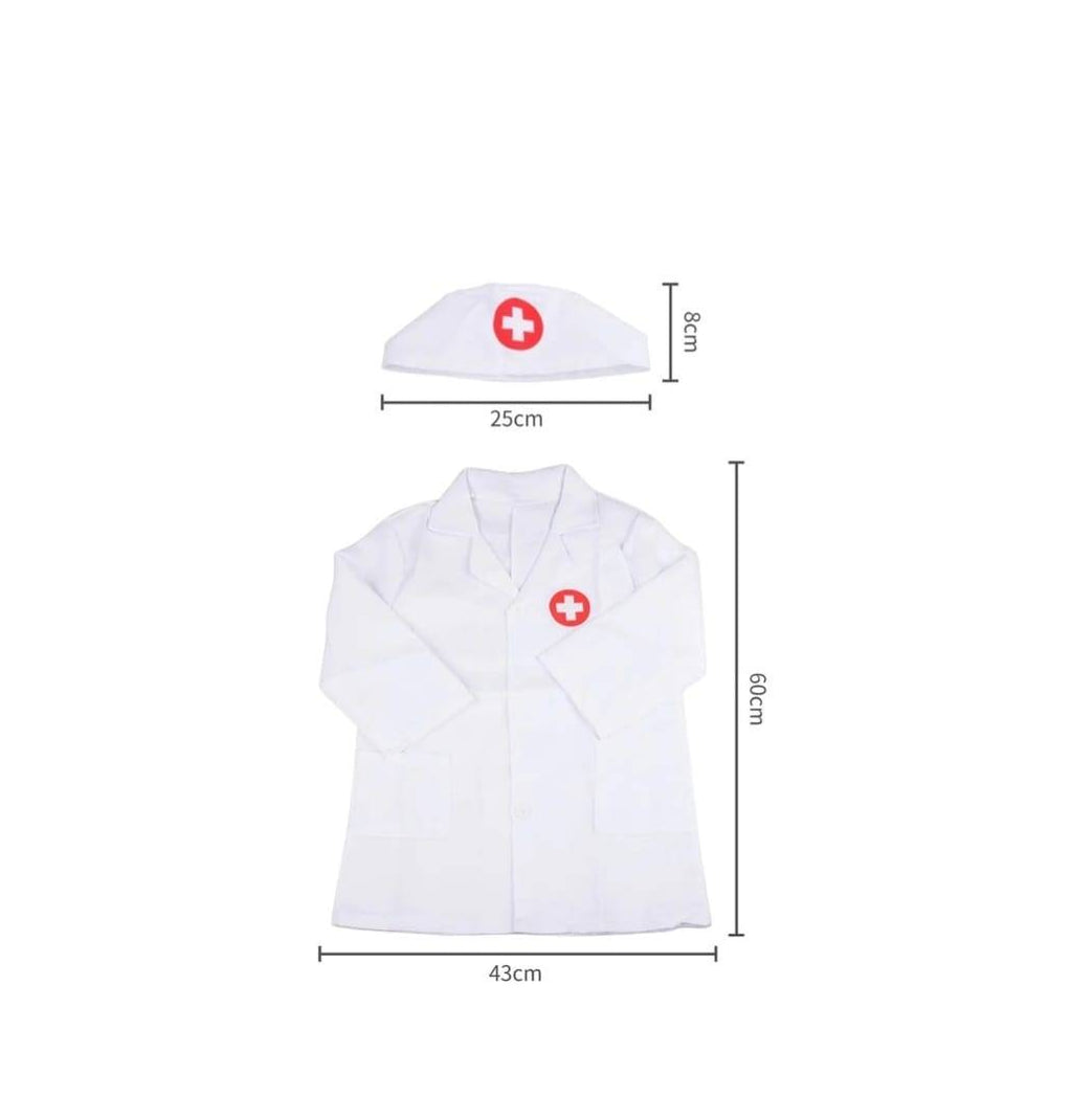 Costum de Doctor pentru copii, set rol, alb, 3 ani - 4 ani