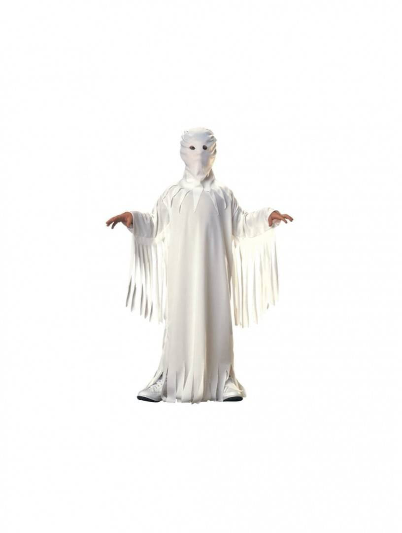 Costum Fantoma Complet pentru copii, Halloween, alb, 4 ani - 9 ani