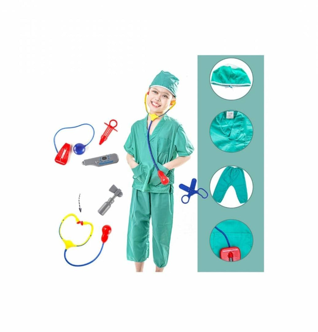 Costum Medic Chirurg copii, cu accesorii, multicolor, marimea 4 - 9 ani