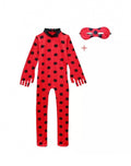 Costum model Buburuza si masca pentru copii, rosi/negru, 4 ani - 9 ani
