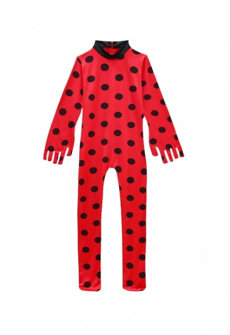 Costum model Buburuza si masca pentru copii, rosi/negru, 4 ani - 9 ani