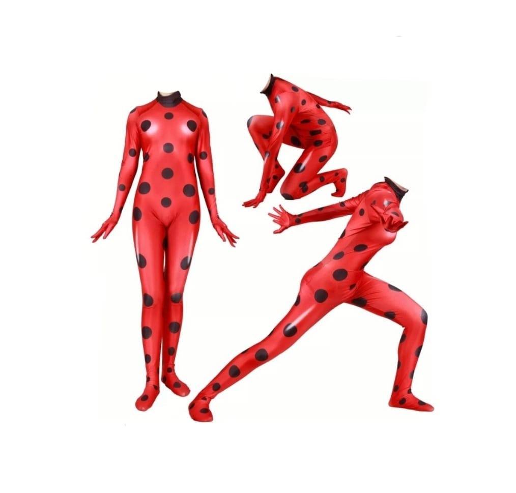 Costum model Buburuza si masca pentru copii, rosi/negru, 4 ani - 9 ani
