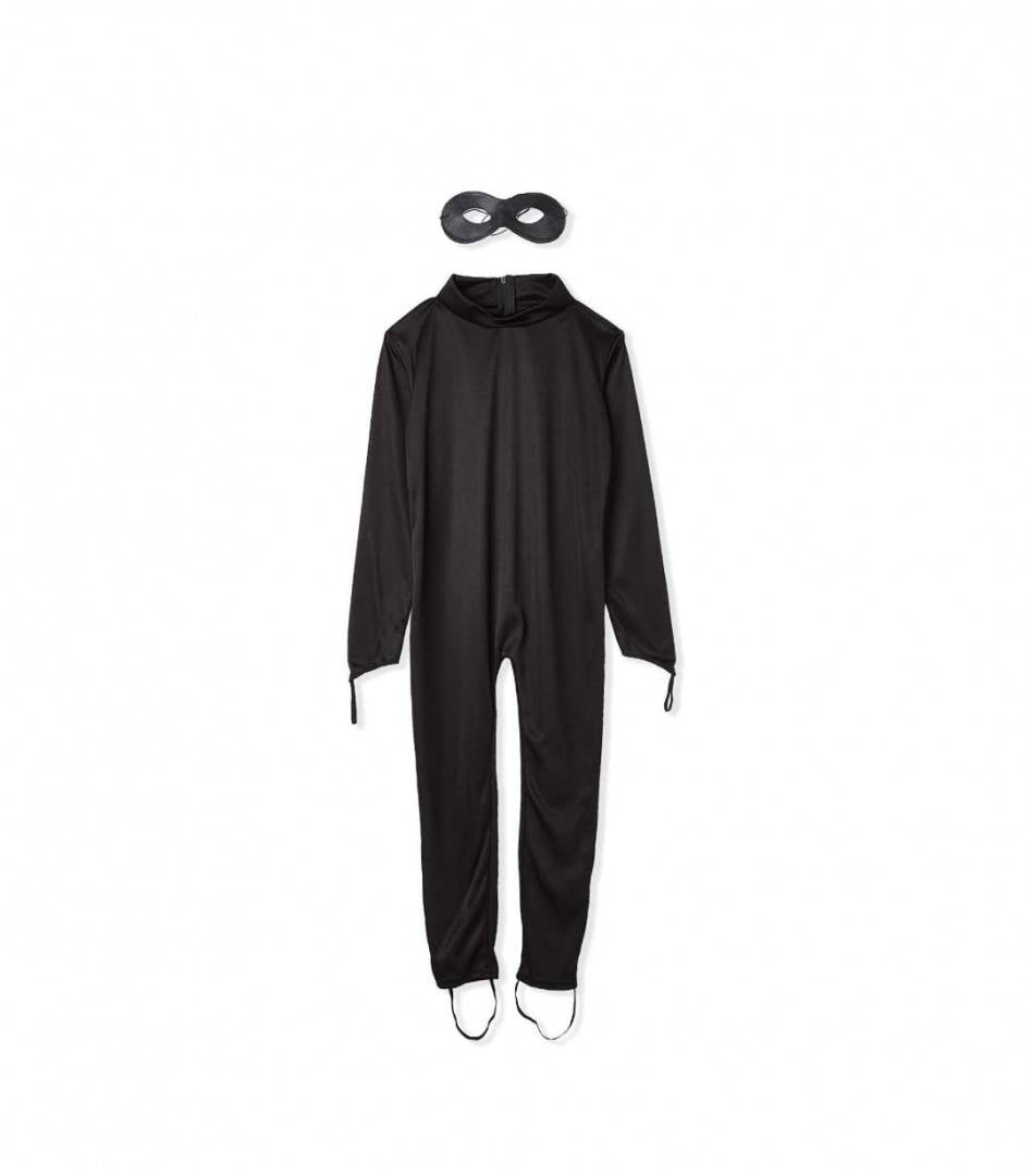 Costum model Motanul Noir si masca pentru copii, negru, 4 ani - 9 ani