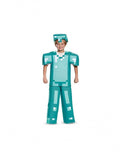 Costum pentru baieti, Model Minecraft cu masca, cu accesorii, multicolor, marimea 4 ani - 9 ani