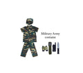 Costum pentru baieti, Model Soldat, cu accesorii, multicolor, marimea 4 ani - 9 ani