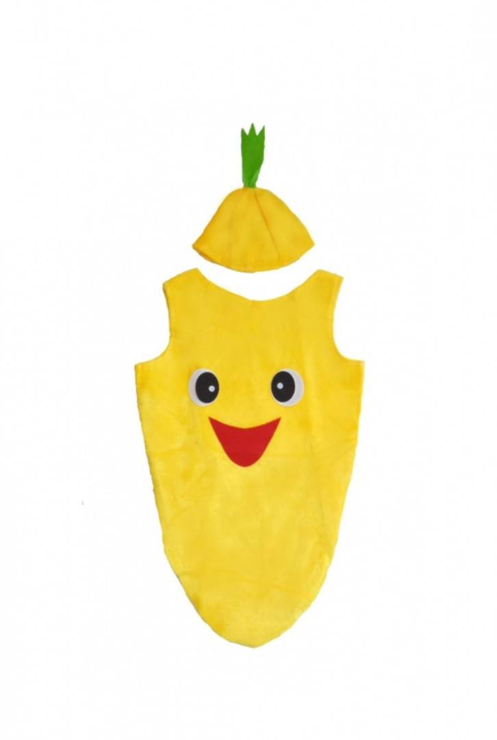Costum pentru copii, Banana, galben, 3 - 8 ani