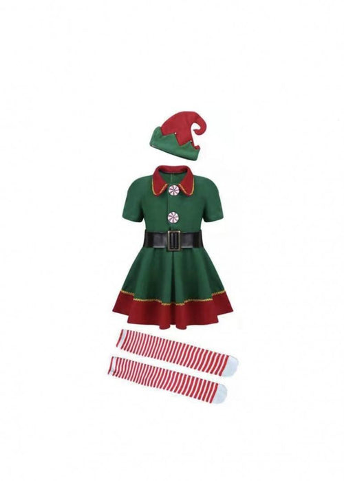 Costum pentru fetite, Spiridus, MASHASHOP, multicolor, 3 ani - 7 ani | Masha Shop