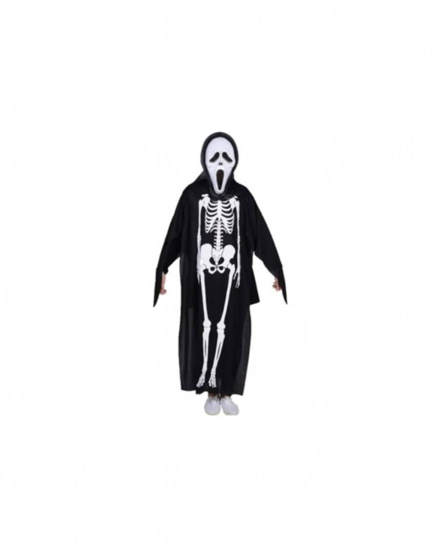 Costum Schelet Complet pentru copii, negru/alb, 4 ani - 7 ani