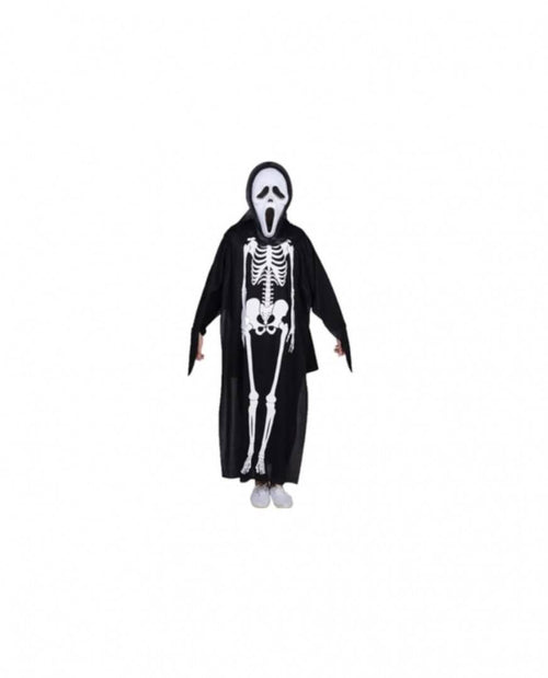 Costum Schelet Complet pentru copii, negru/alb, 4 ani - 7 ani | Masha Shop