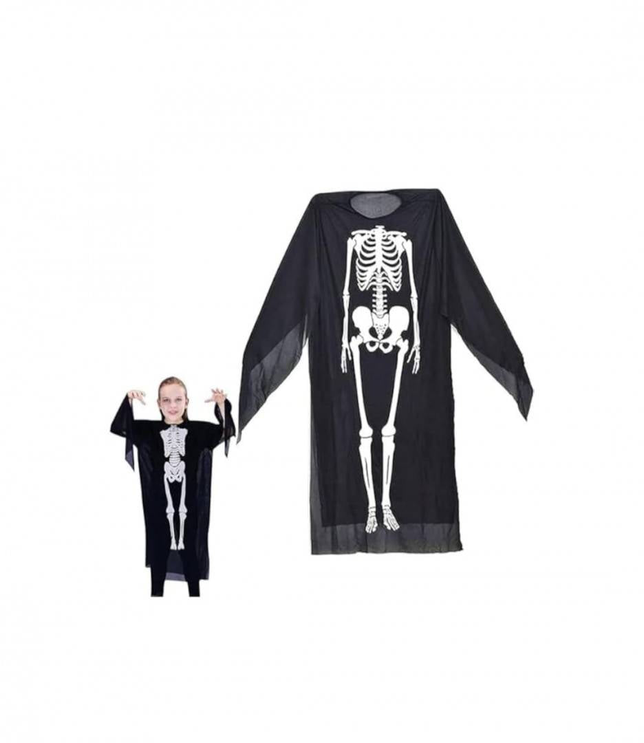 Costum Schelet Complet pentru copii, negru/alb, 4 ani - 7 ani