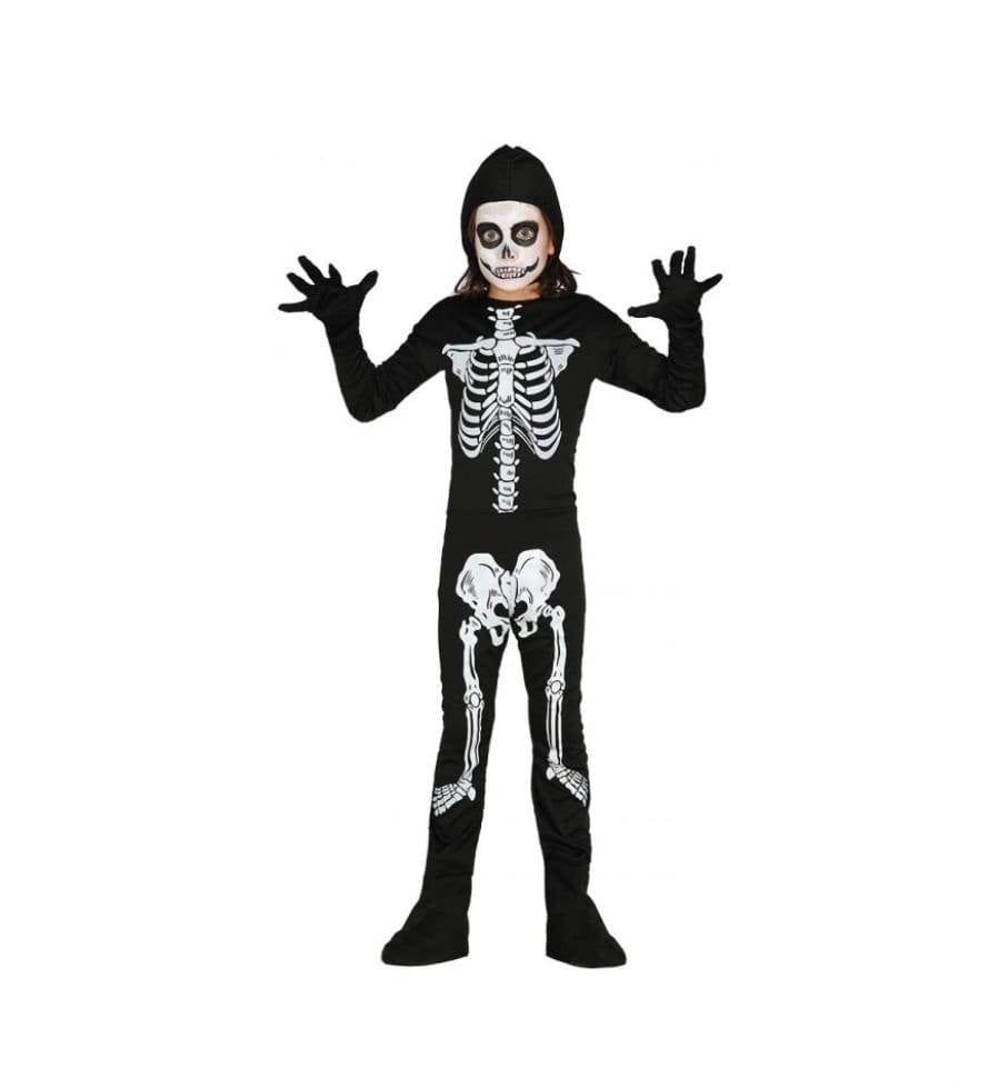Costum Schelet Complet pentru copii, negru/alb, 4 ani - 9 ani