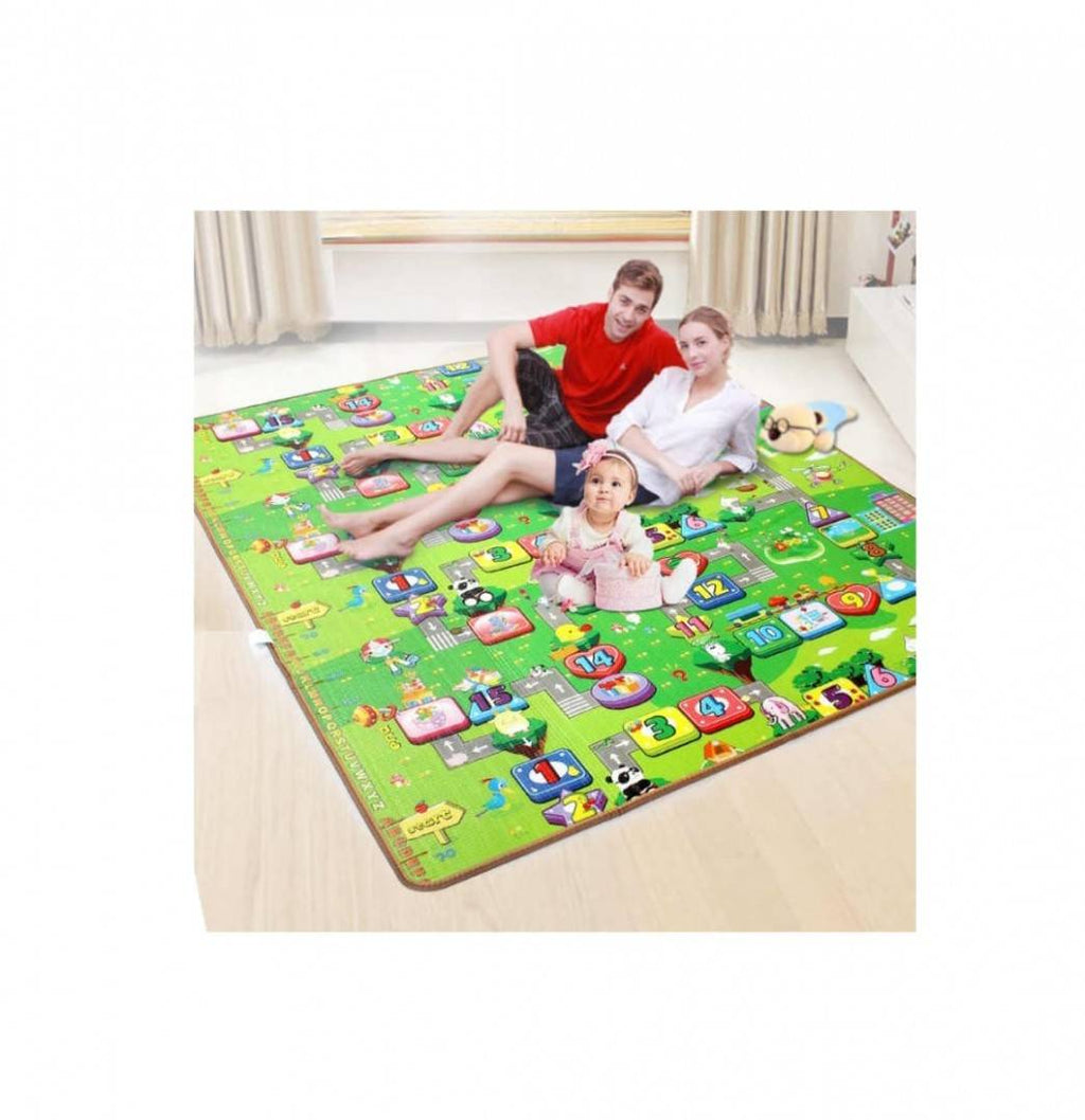Covor Joaca copii, Alfabet, 2 fete, Termoizolant, multicolor, 180 cm x 200 cm