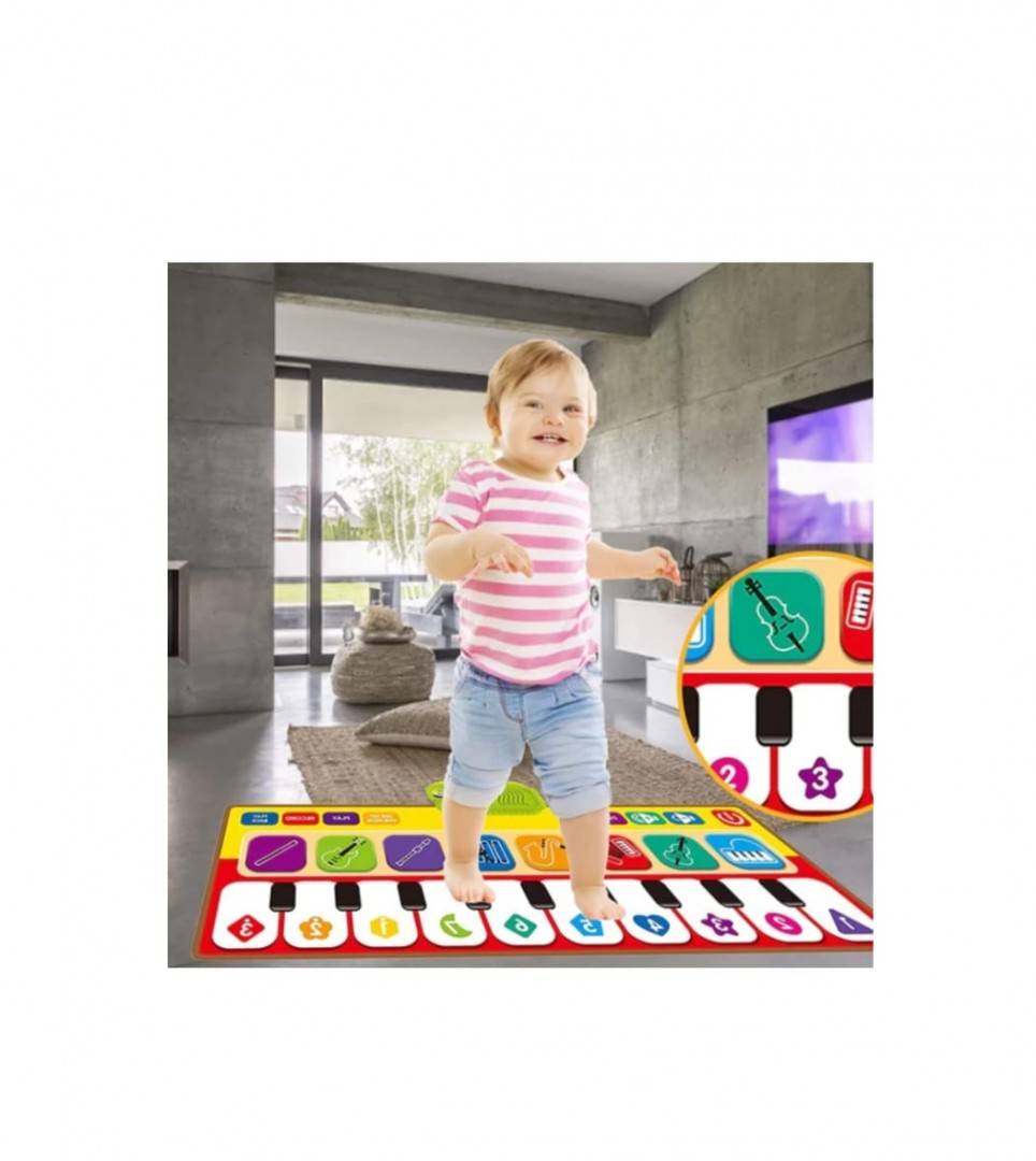 Covor muzical, Piano Touch & Learn, 8 instrumente, antiderapant, multicolor