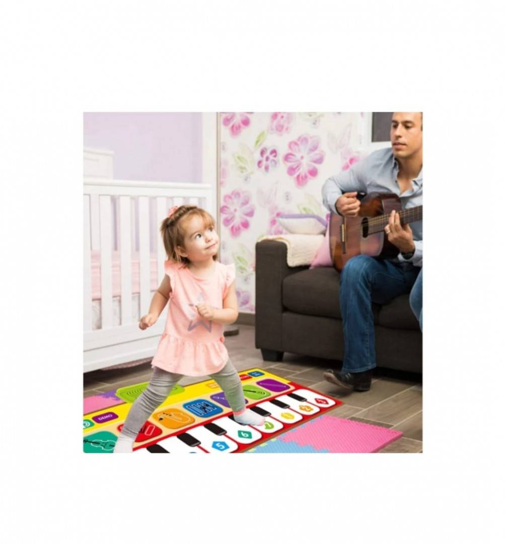 Covor muzical, Piano Touch & Learn, 8 instrumente, antiderapant, multicolor