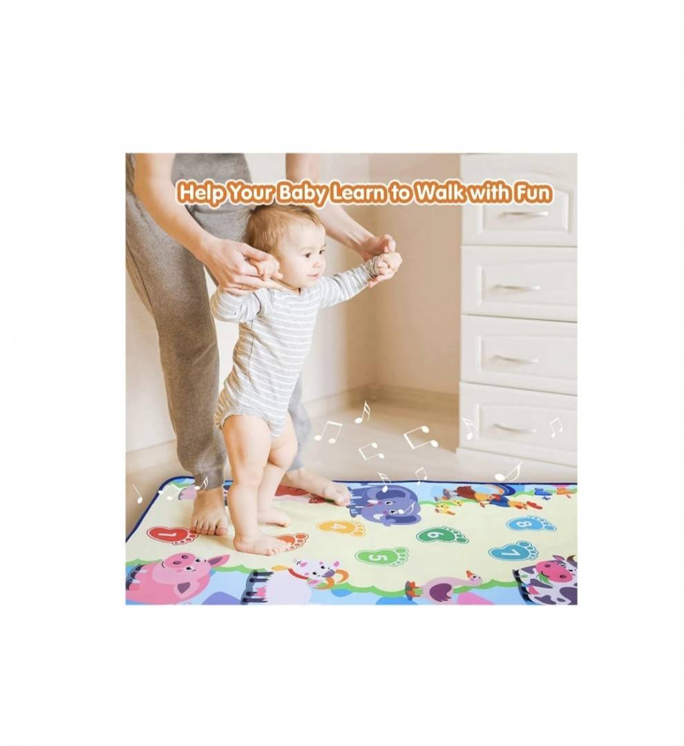 Covoras muzical cu 28 melodii si sunete, multicolor, 158 cm x 70 cm