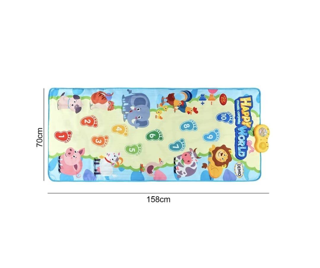 Covoras muzical cu 28 melodii si sunete, multicolor, 158 cm x 70 cm