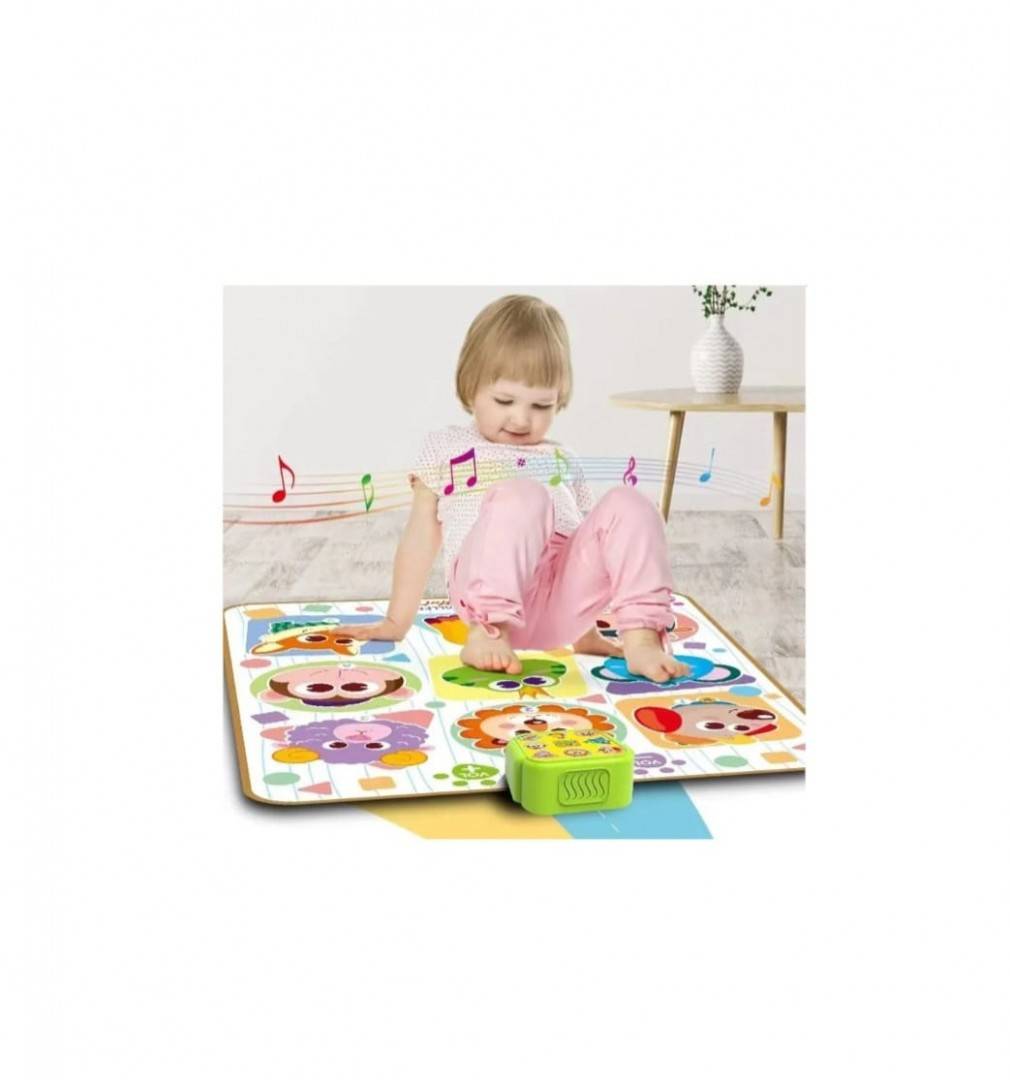 Covoras muzical interactiv cu animale, multicolor
