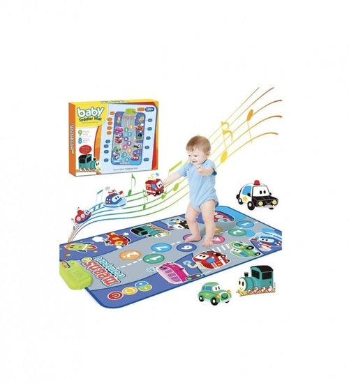 Covoras muzical interactiv pentru copii, Vehicole, multicolor, 80 cm x 50 cm | Masha Shop