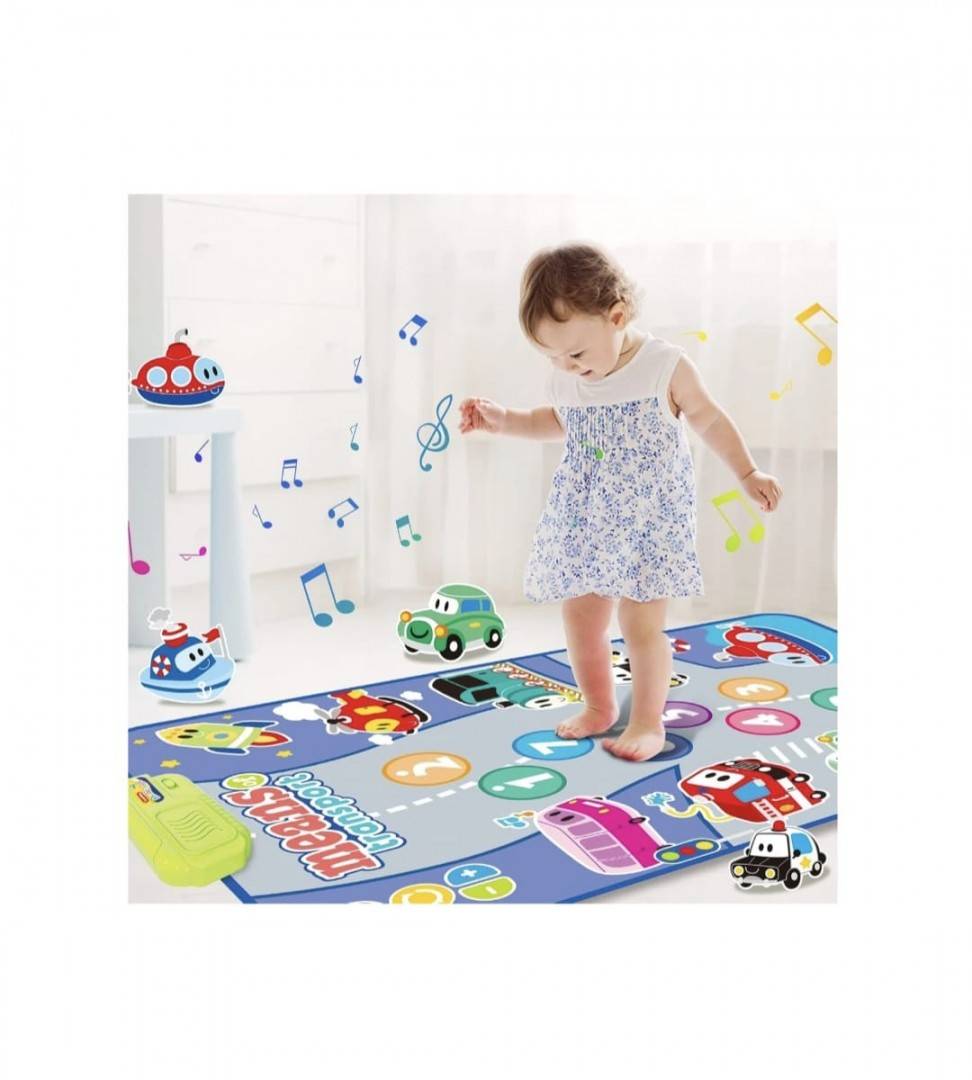 Covoras muzical interactiv pentru copii, Vehicole, multicolor, 80 cm x 50 cm