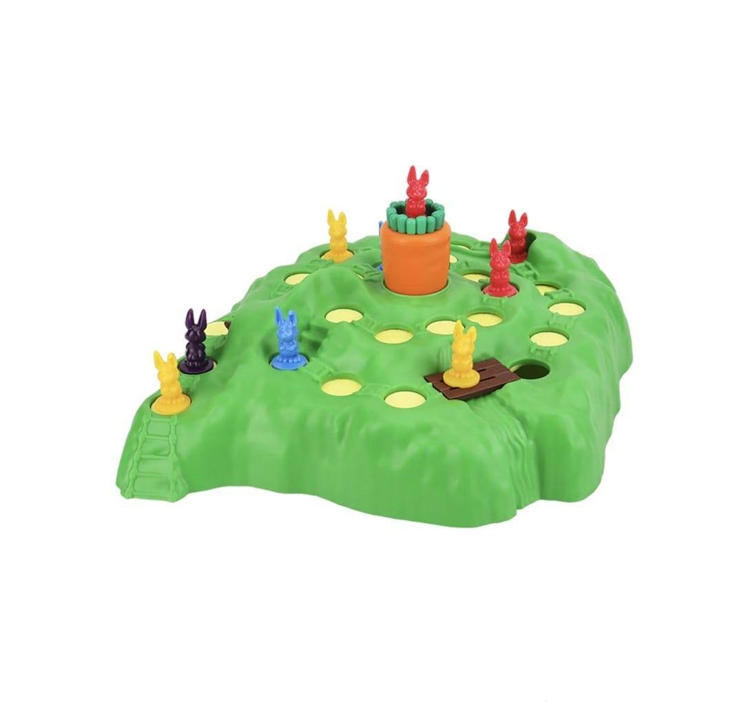 Cursa Iepurasului Board Game, Funny Bunny, 16 iepurasi, multicolor, 4 ani+