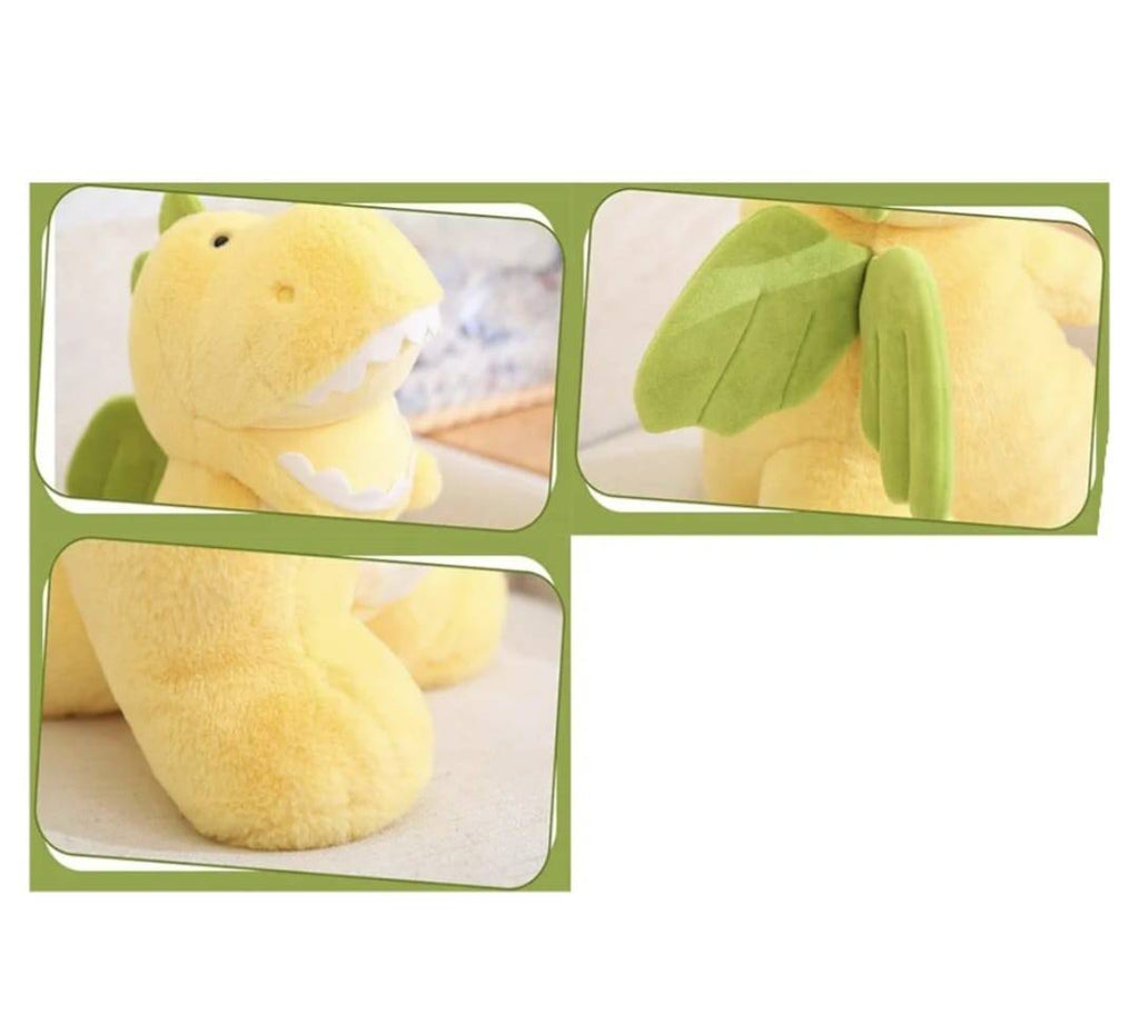 Dinosaur de plus, galben/verde deschis, 50 cm