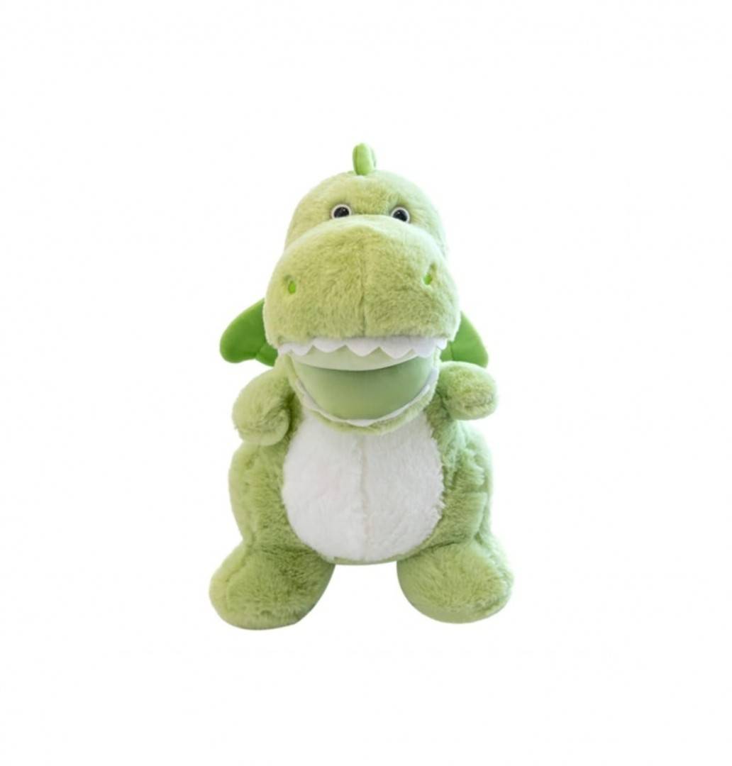 Dinosaur de plus, verde deschis/alb, 50 cm