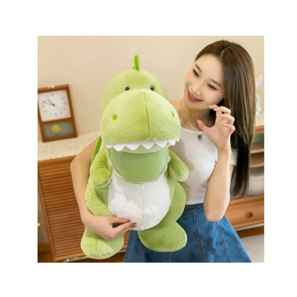 Dinosaur de plus, verde deschis/alb, 50 cm