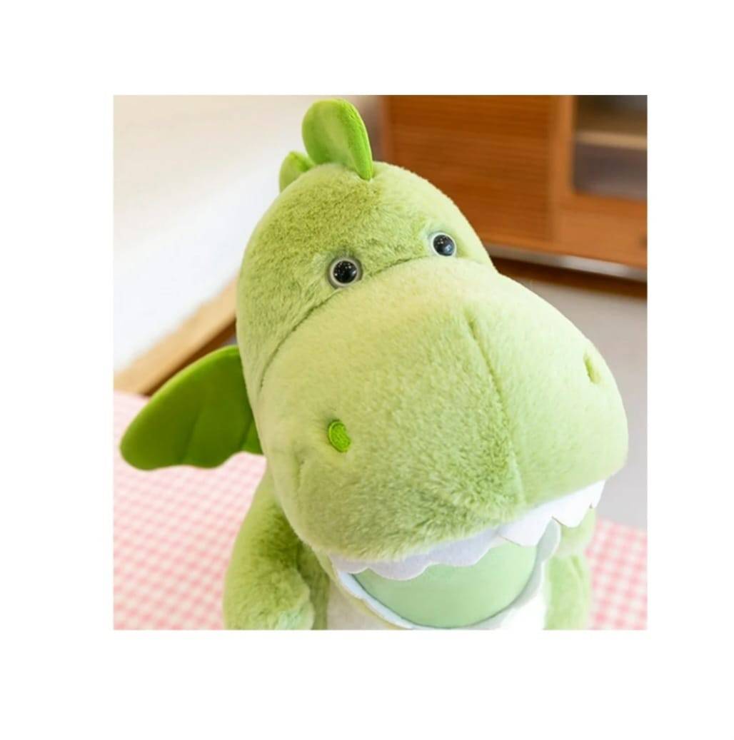 Dinosaur de plus, verde deschis/alb, 50 cm