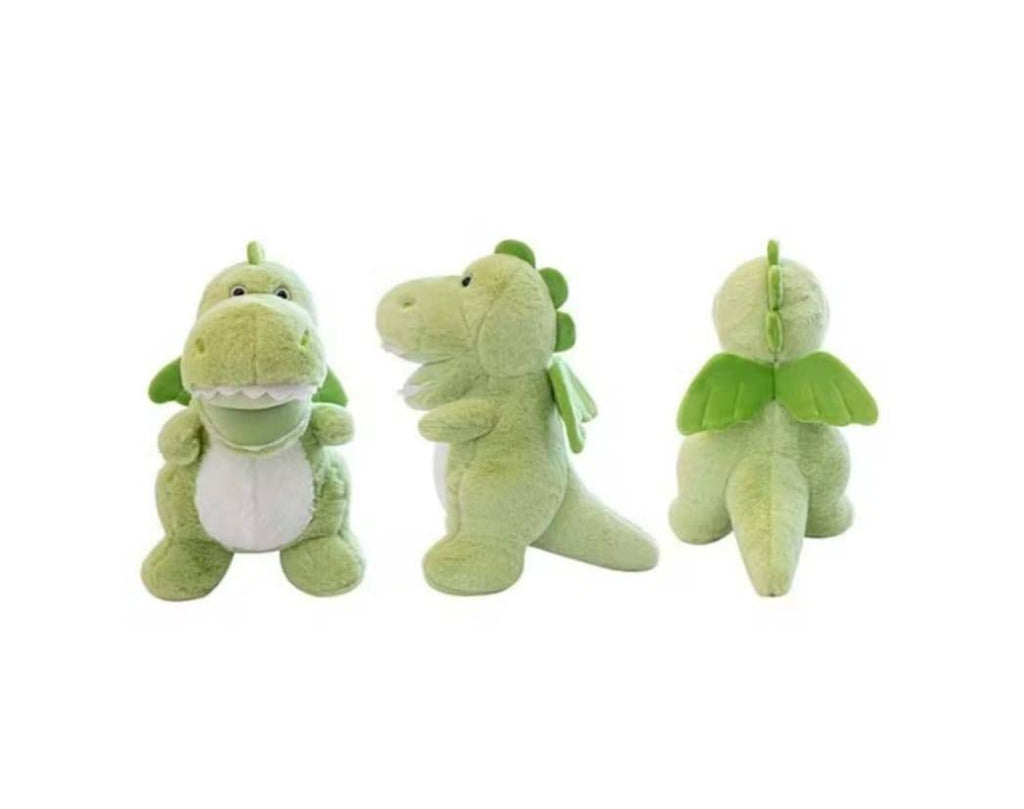 Dinosaur de plus, verde deschis/alb, 50 cm