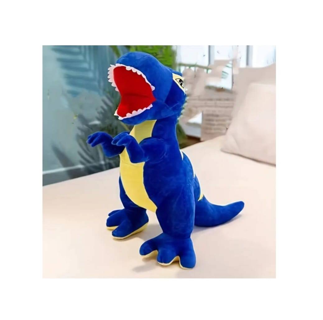 Dinozaur de plus, MASHASHOP, albastru, 90 cm