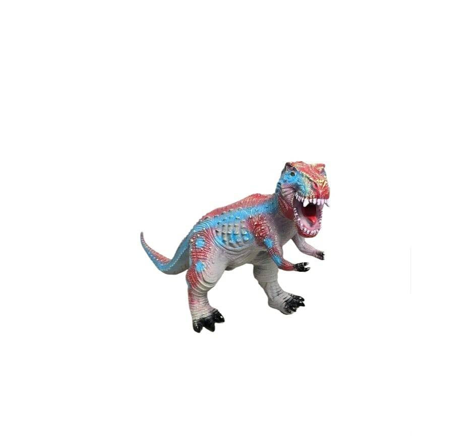 Dinozaur T-Rex, realist, sunete, albastru/multicolor, 70 cm