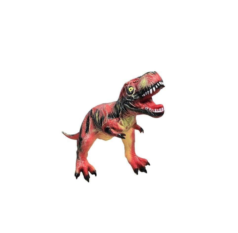Dinozaur T-Rex, realist, sunete, rosu/multicolor, 70 cm