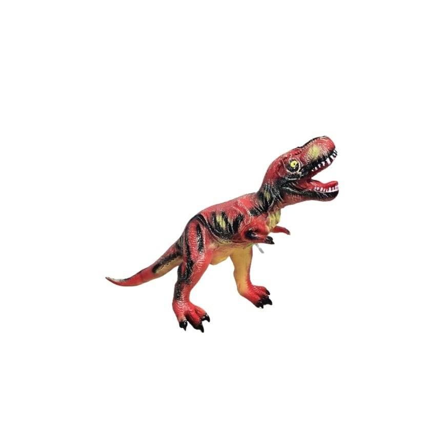 Dinozaur T-Rex, realist, sunete, rosu/multicolor, 70 cm