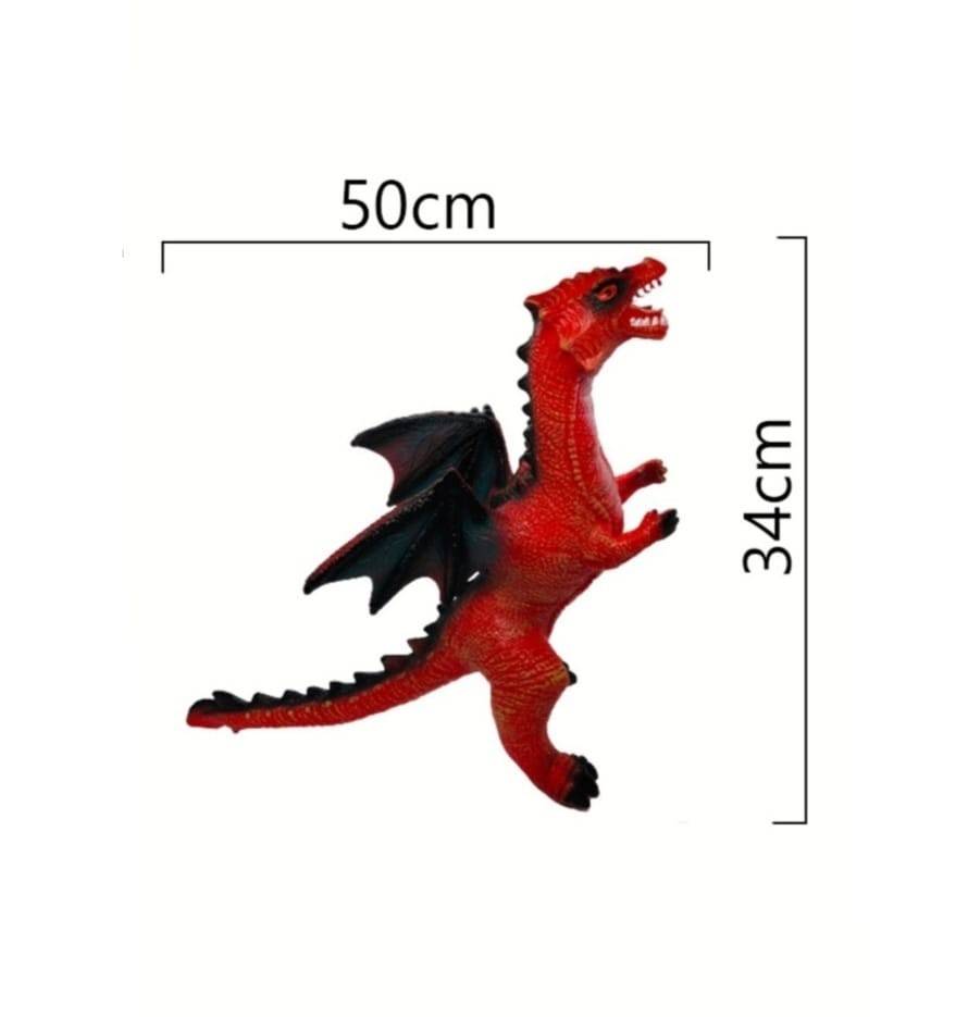 Dragon cu 2 Capete, rosu, 45 cm